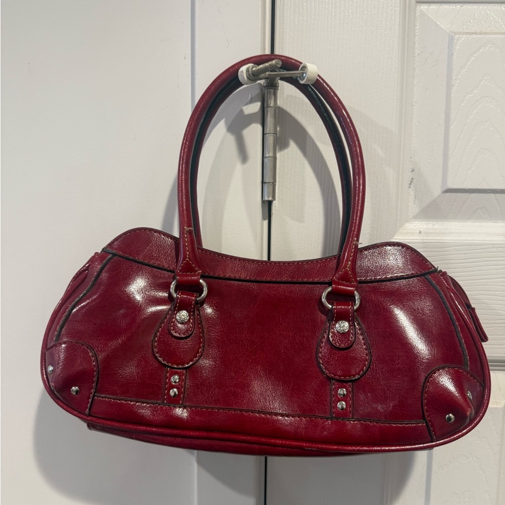 Rina rich Red Leather Handbag